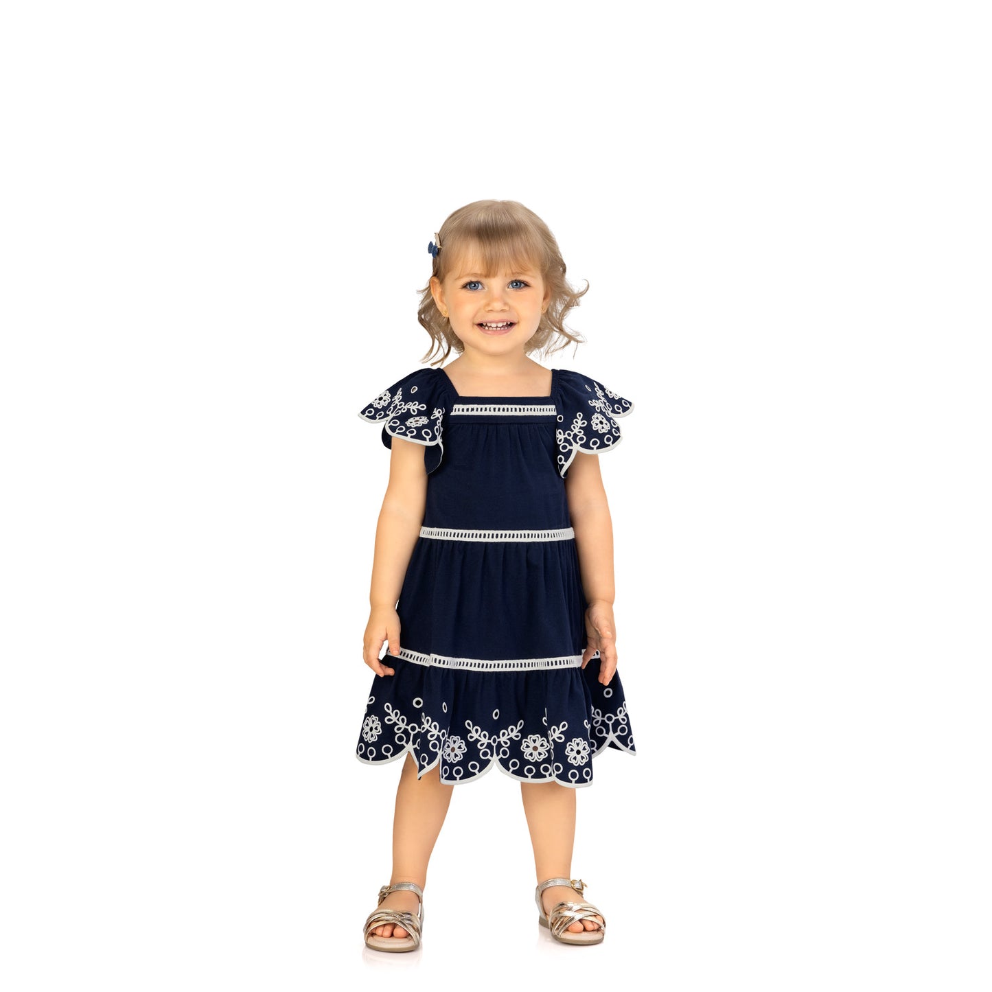 Vestido algodon azul laser - Igorperu