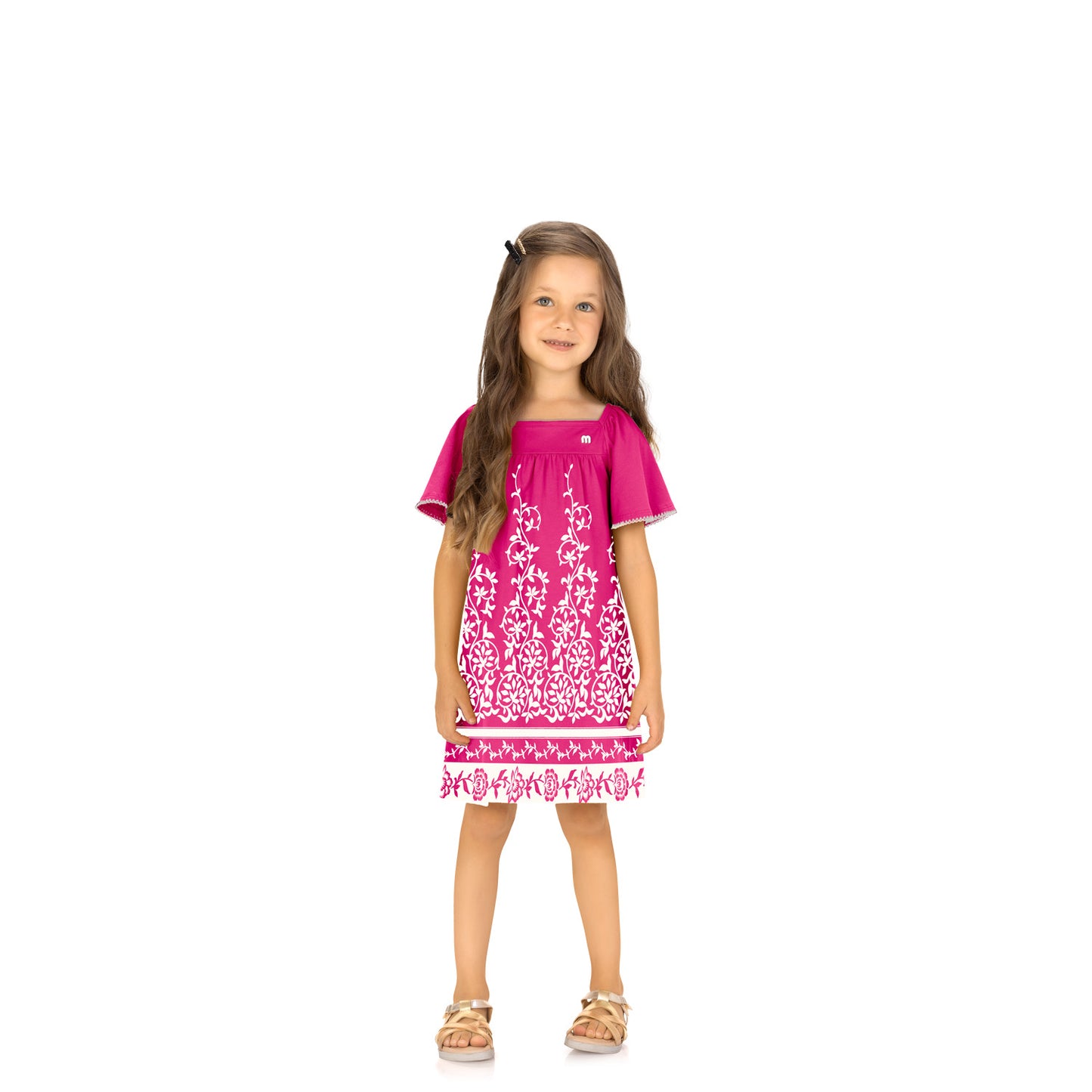 Vestido marron detalles laser - Igorperu