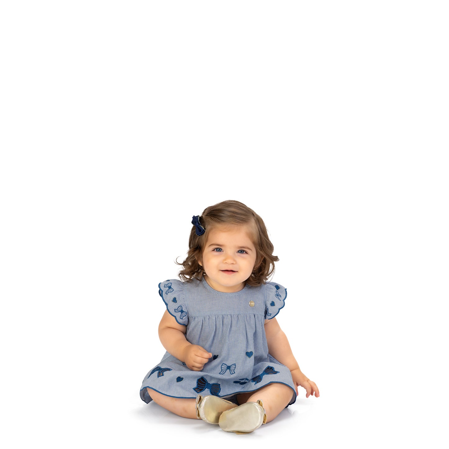 Conjunto vestido claro lazos - Igorperu