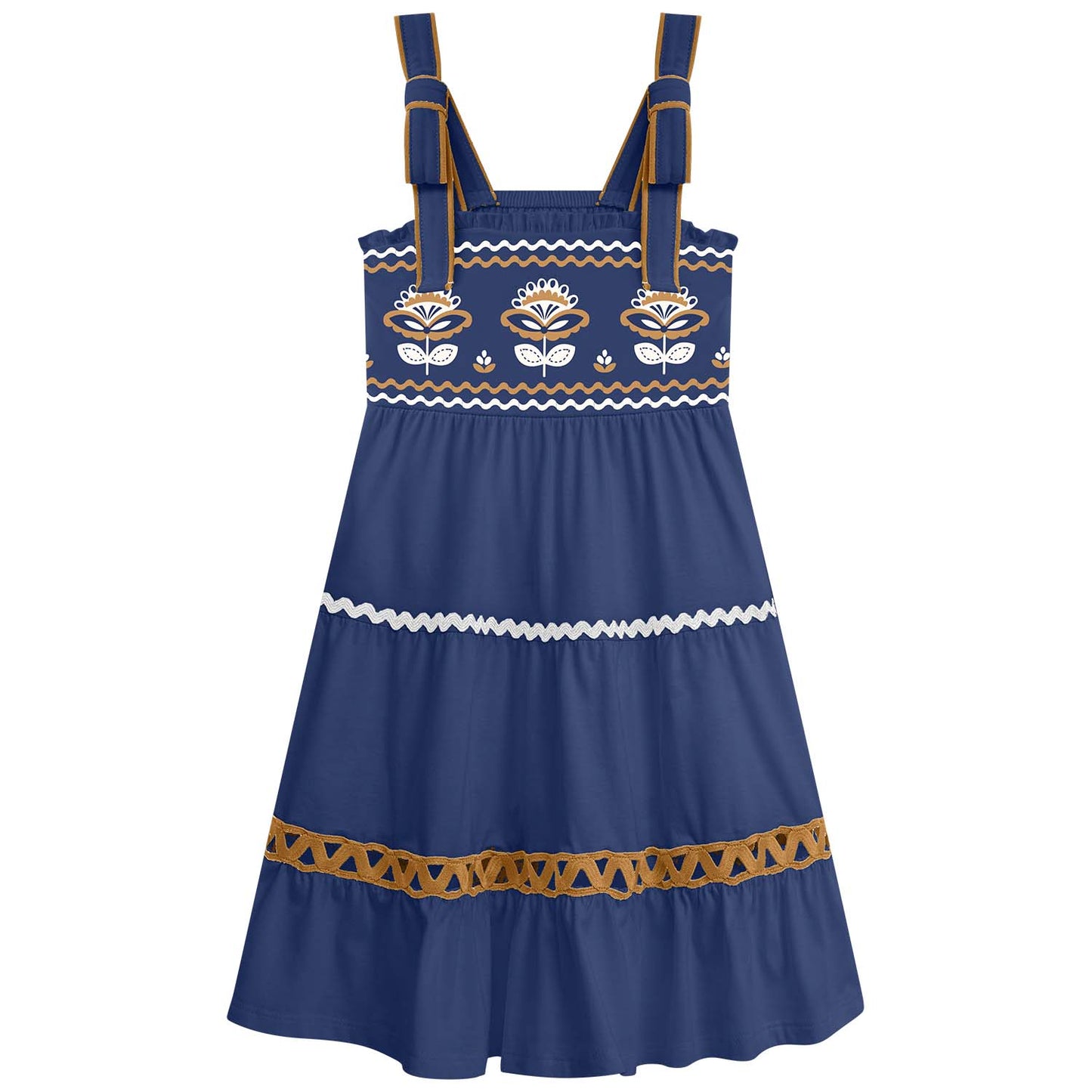Vestido Nanai azul y rosa - Igorperu