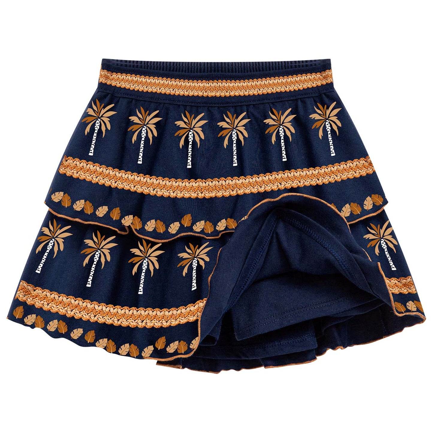 Conjunto polo crop y falda hindi azúl - Igorperu