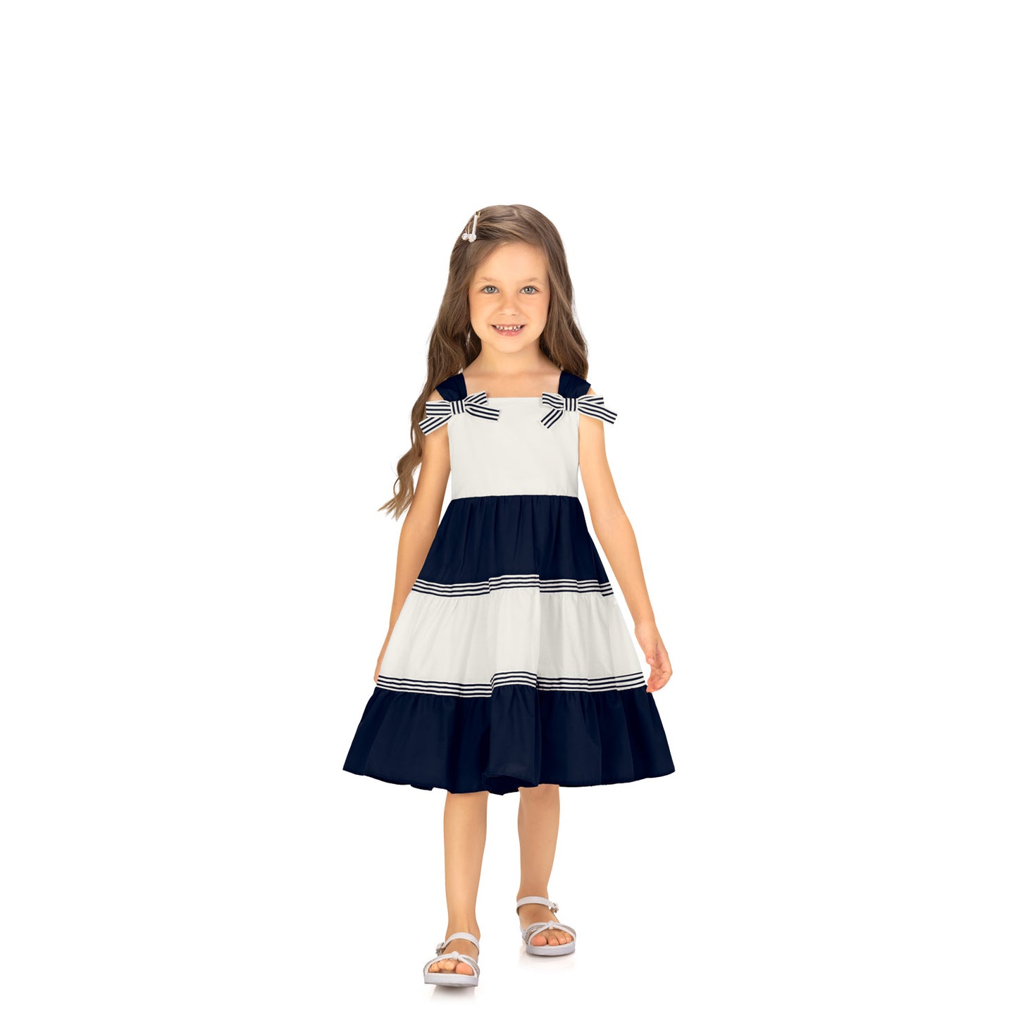 Vestido marinero azul y blanco - Igorperu