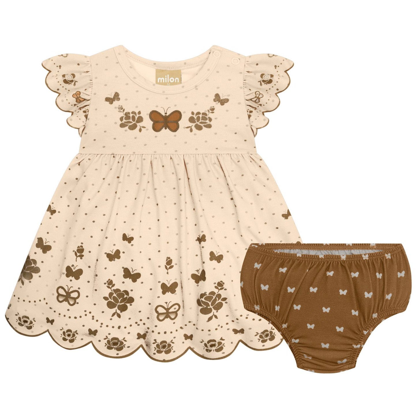 Conjunto vestido y bombacha beige - Igorperu