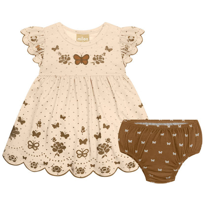 Conjunto vestido y bombacha beige - Igorperu