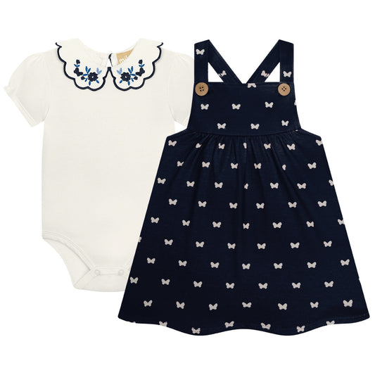 Conjunto vestido marron con  body - Igorperu