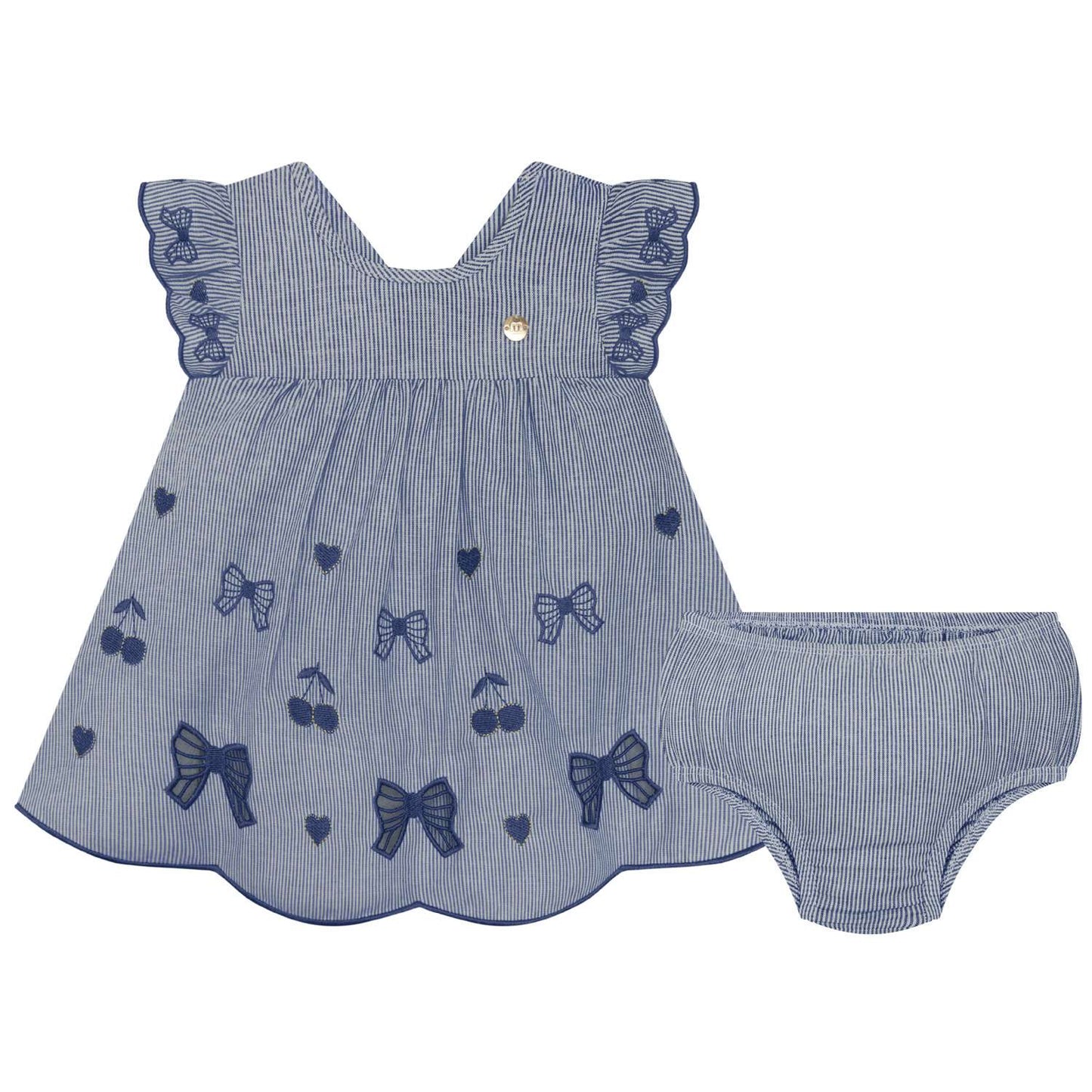 Conjunto vestido claro lazos - Igorperu