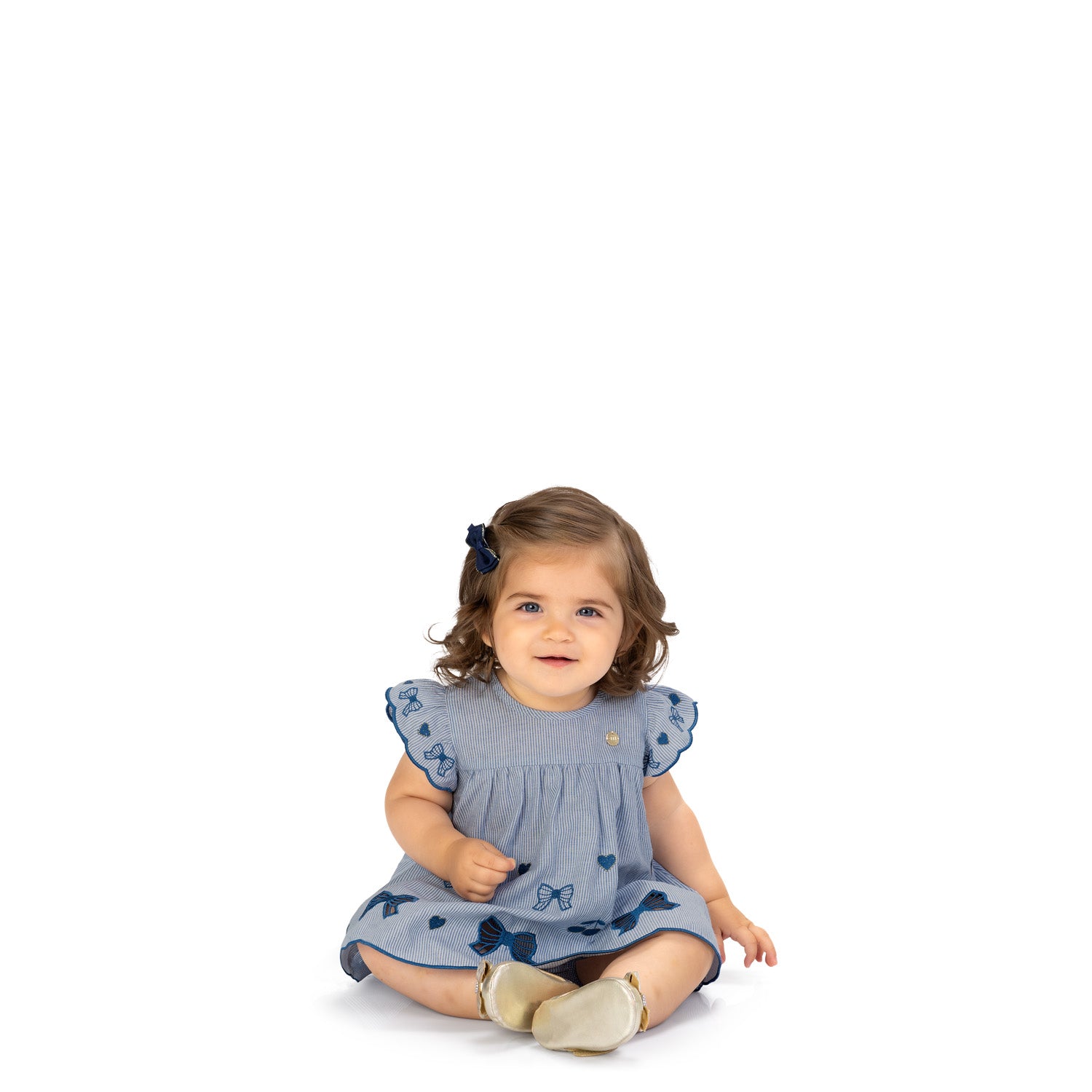 Conjunto vestido claro lazos - Igorperu