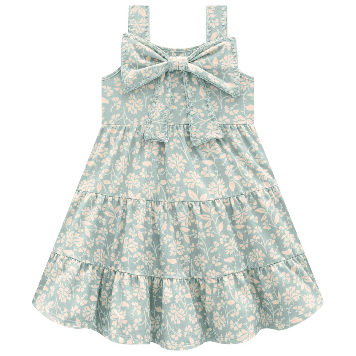 Vestido algodon  Lazo verde pastel 2001755 - Igorperu