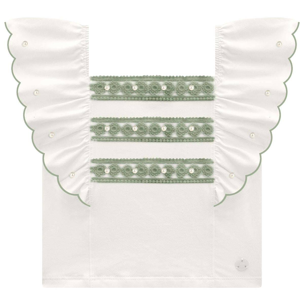 Conjunto de vestir verde bordado con falda 2001774 - Igorperu