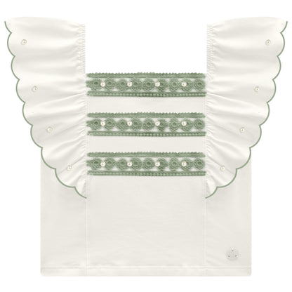Conjunto de vestir verde bordado con falda 2001774 - Igorperu