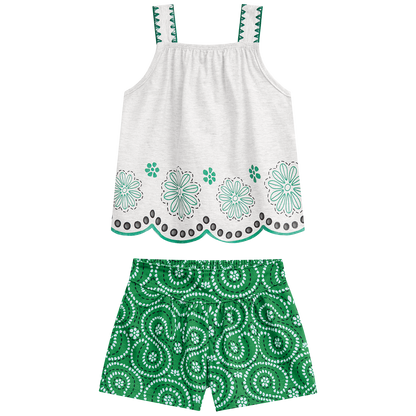 Conjunto polo tiras esmeralda laser - Igorperu