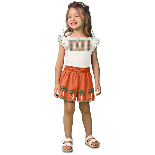 Conjunto detalles abeja con volado y falda - Igorperu