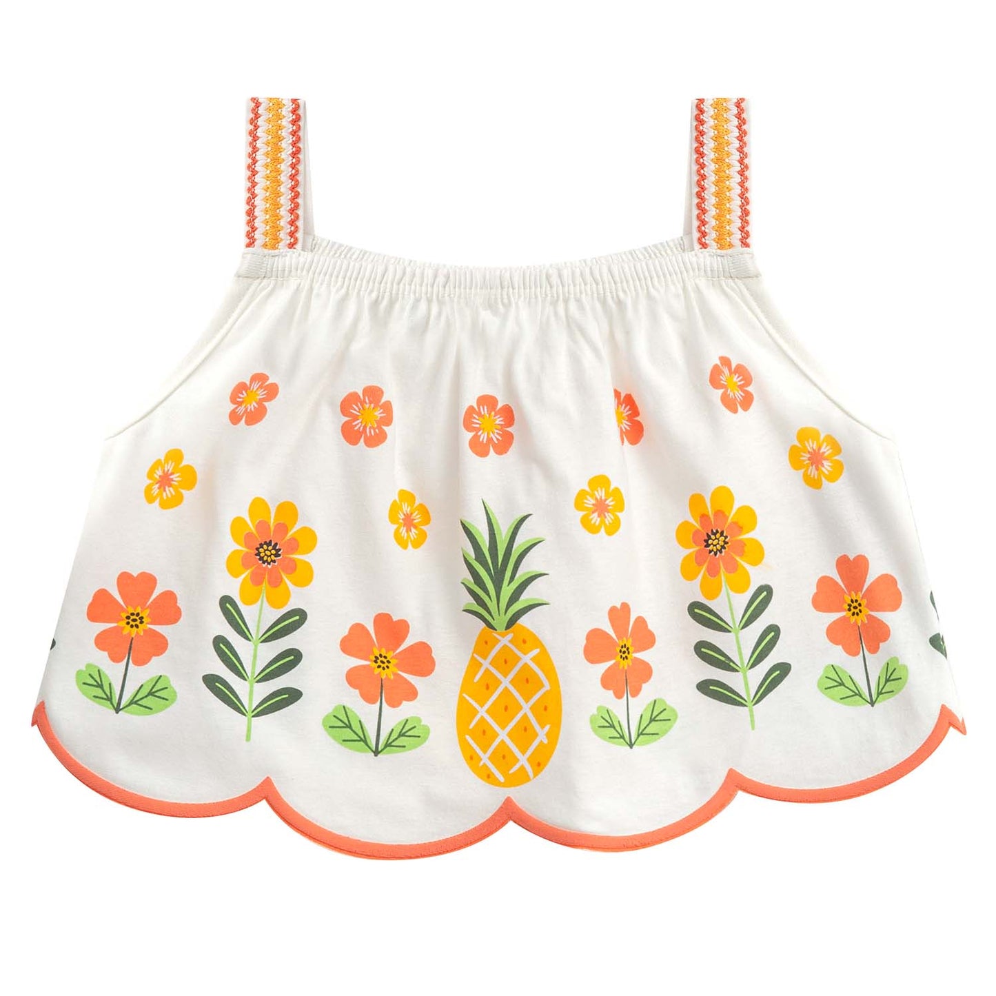 Conjunto falda larga  piñas y polo crop - Igorperu