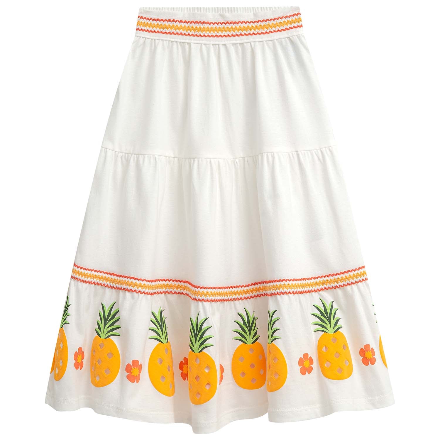 Conjunto falda larga  piñas y polo crop - Igorperu