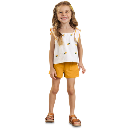 Conjunto blusa tiras con short piñas - Igorperu