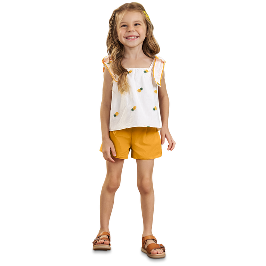 Conjunto blusa tiras con short piñas - Igorperu