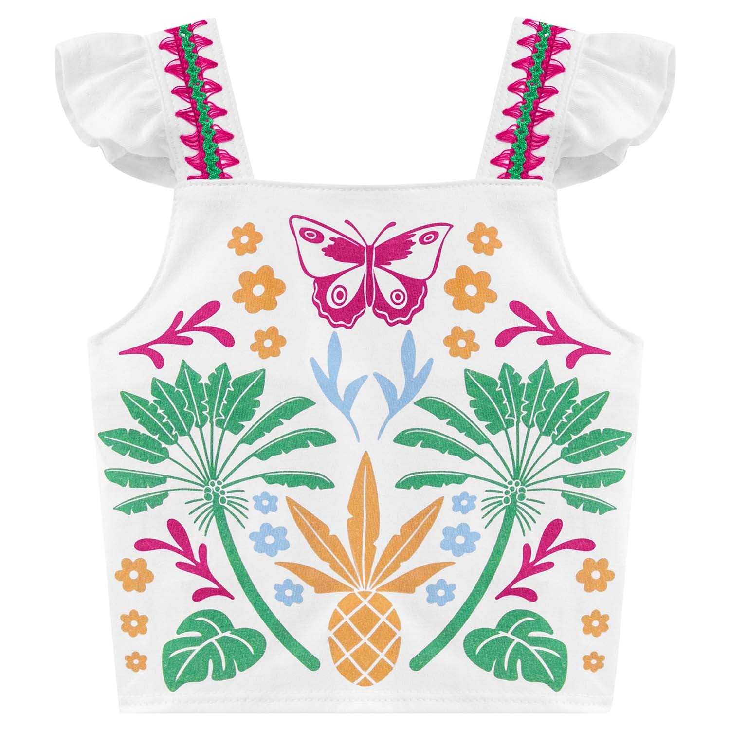 Conjunto floreado crop y falda - Igorperu