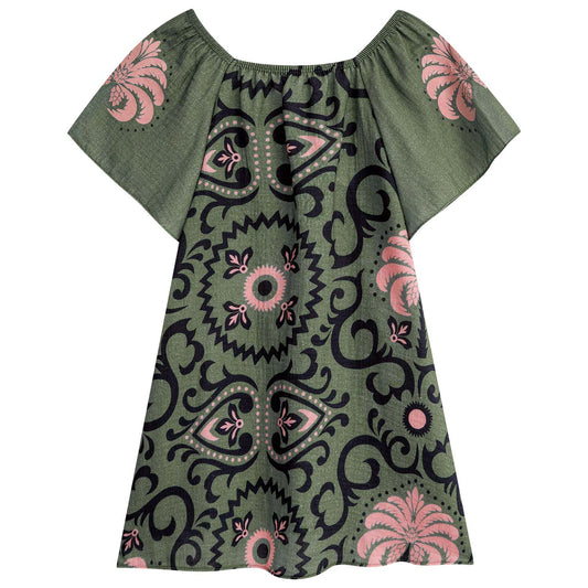 Vestido verde selva tropical - Igorperu