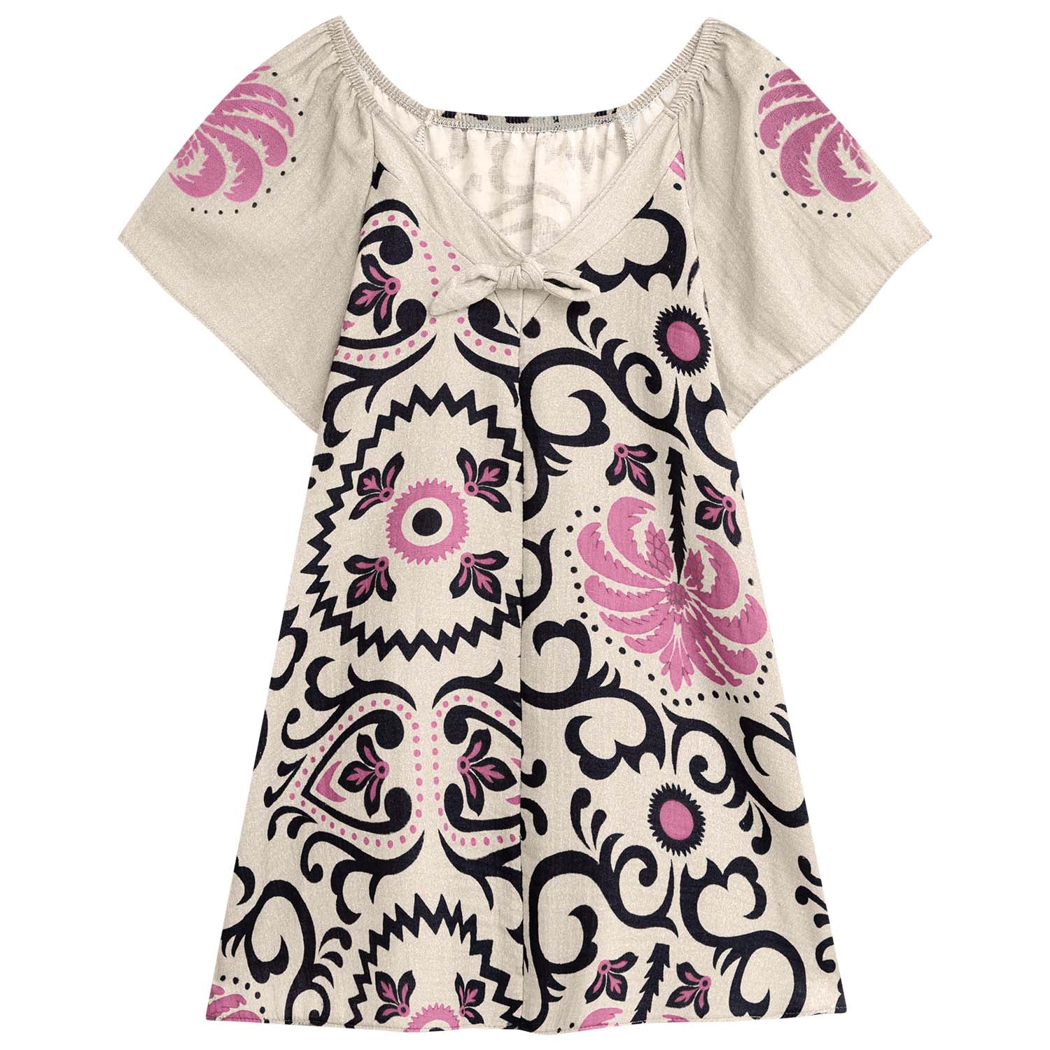 Vestido rosa selva tropical - Igorperu