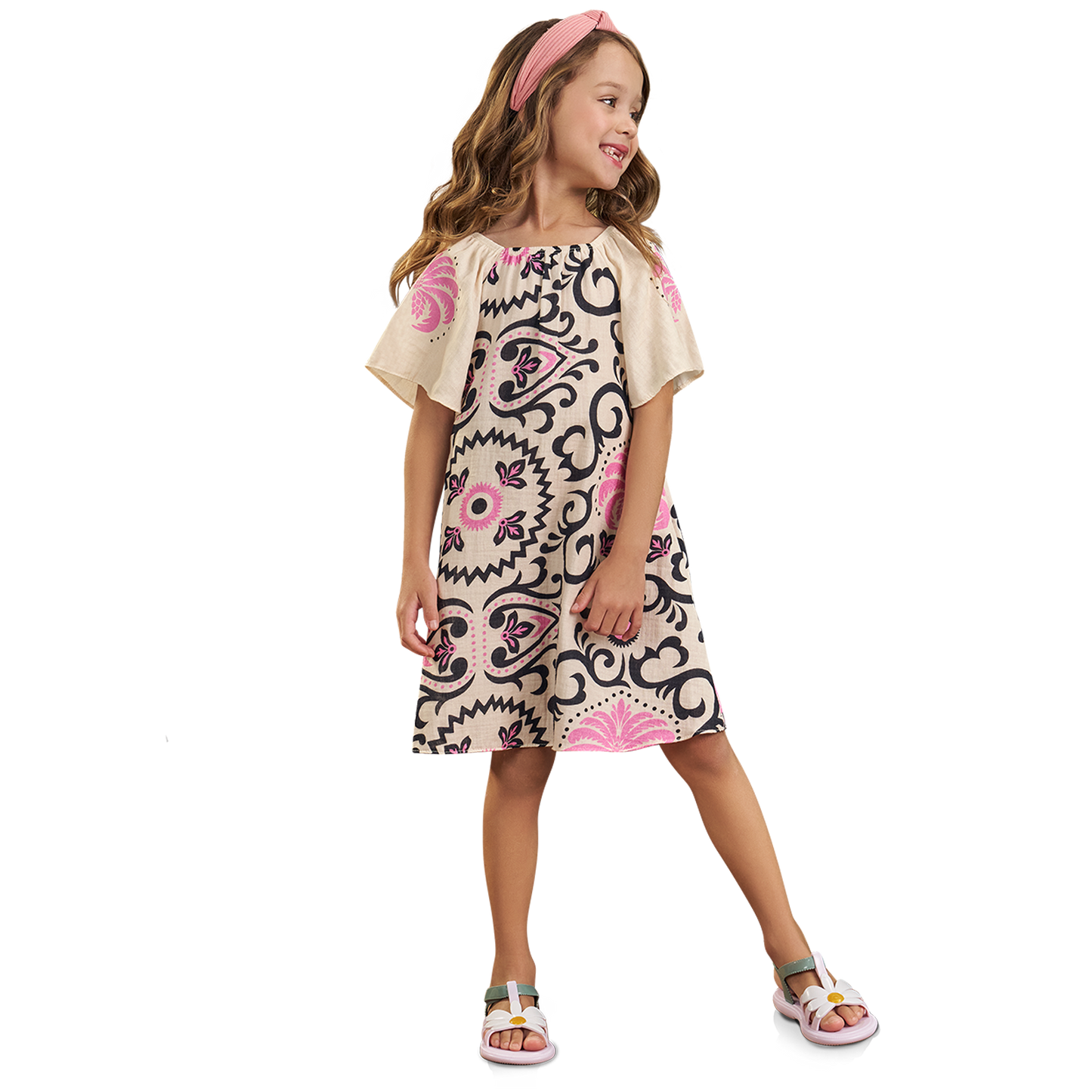 Vestido rosa selva tropical - Igorperu