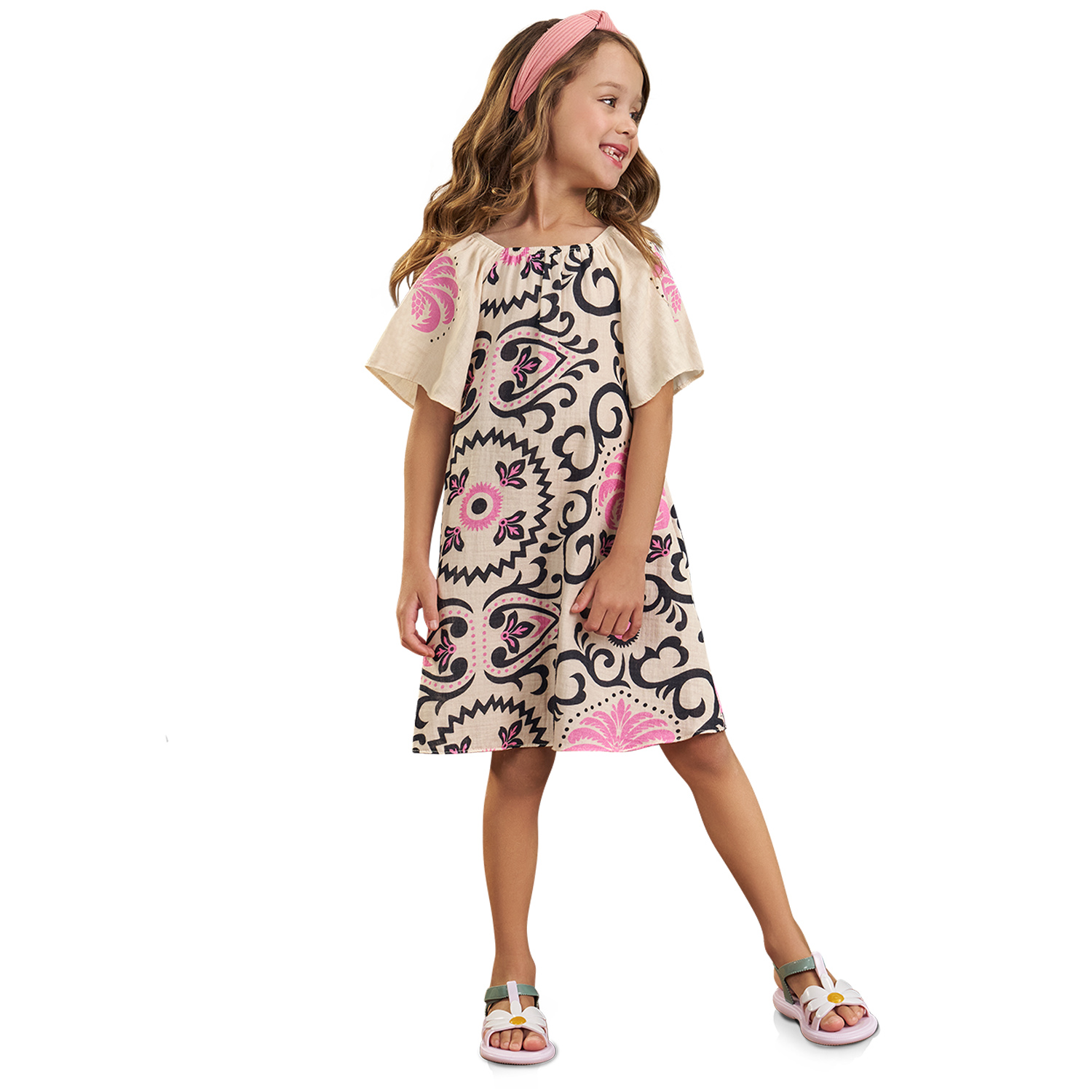 Vestido rosa selva tropical - Igorperu