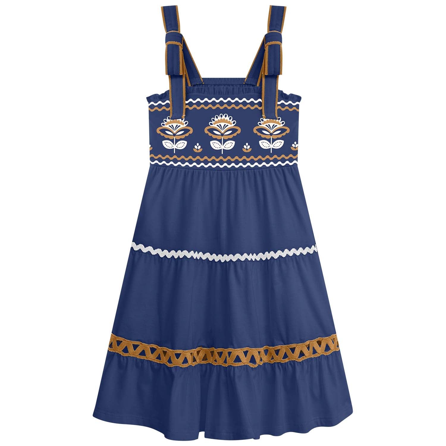 Vestido Nanai azul y rosa - Igorperu