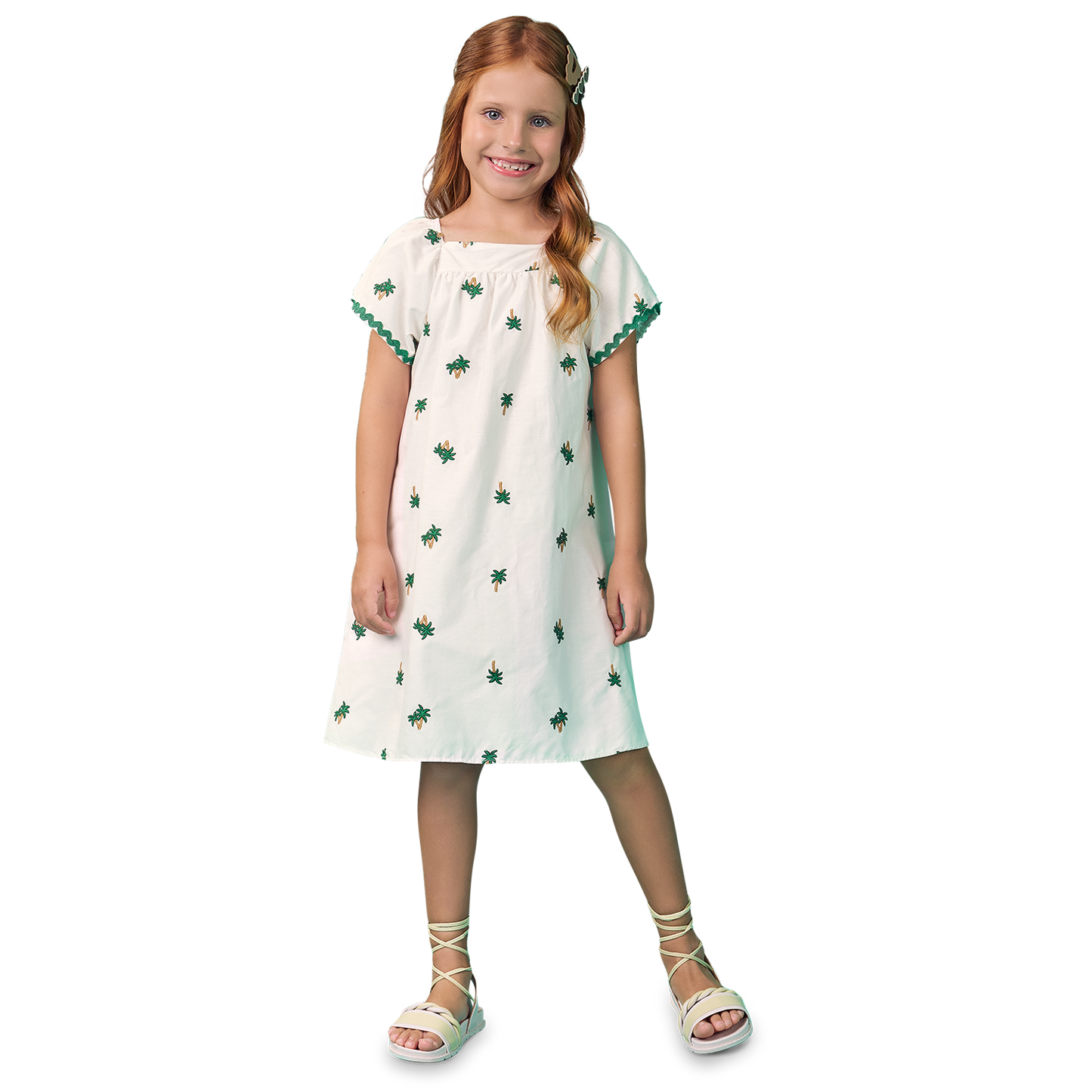 Vestido Blanco y verde trópico - Igorperu