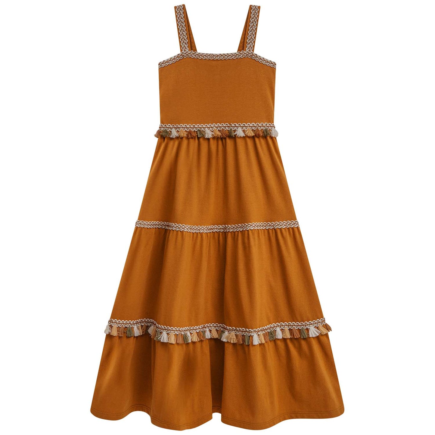 Vestido largo ocre hindi - Igorperu