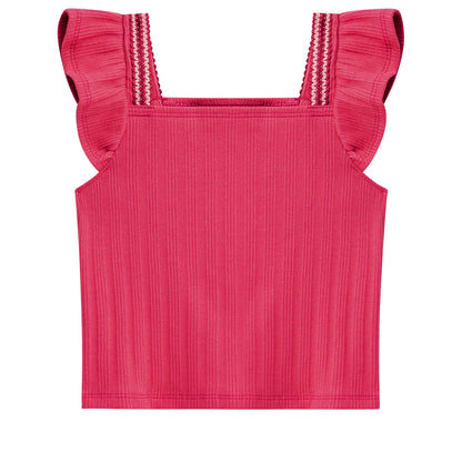 Conjunto polo crop y falda hindi blanco verde - Igorperu