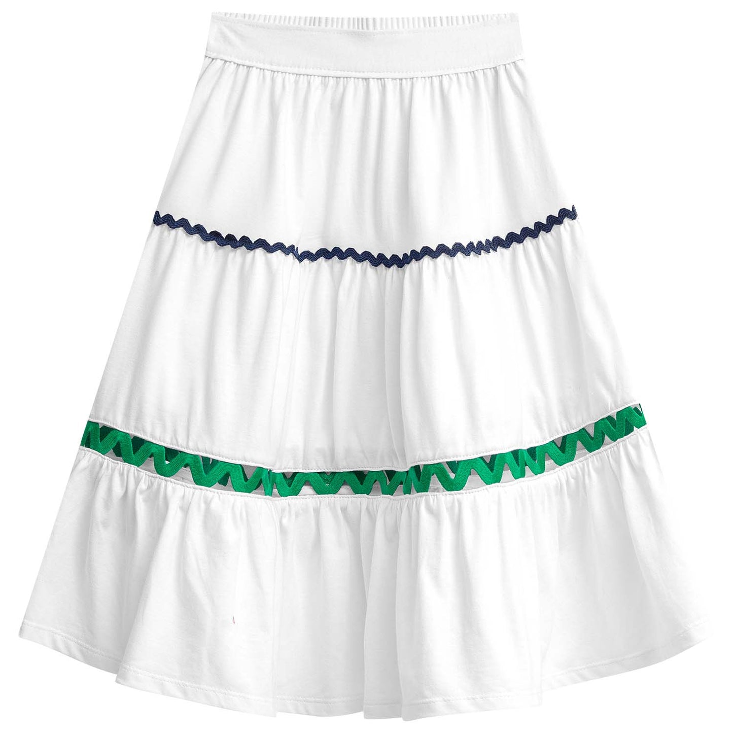 Conjunto falda blanca larga hindi  y blusa doble tira - Igorperu