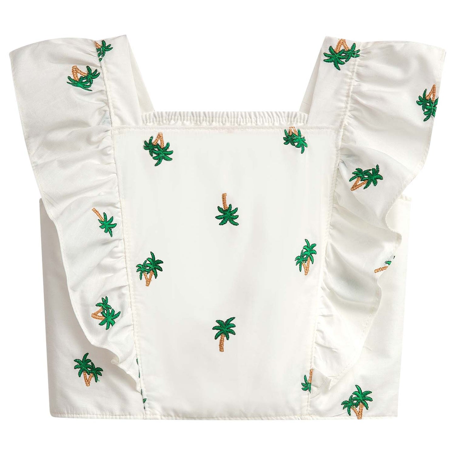 Conjunto blusa elegante palmas con short verde - Igorperu