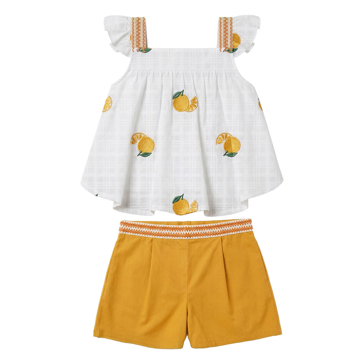 Conjunto blusa limones con short amarillo - Igorperu