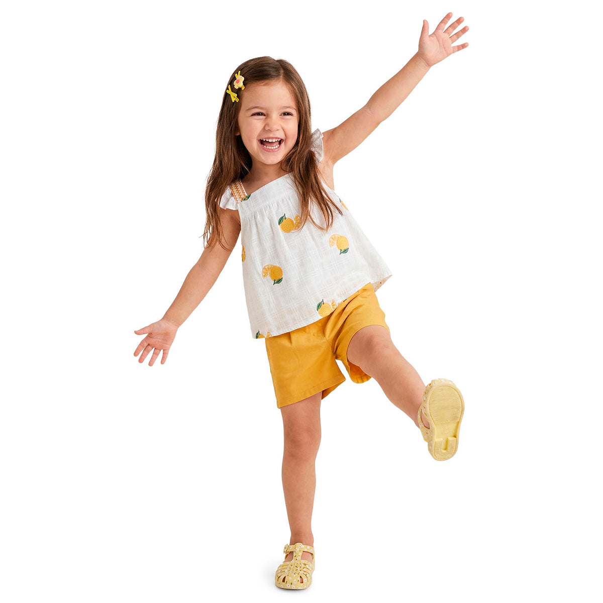 Conjunto blusa limones con short amarillo - Igorperu