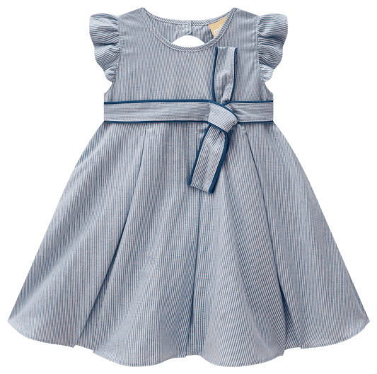 Vestido algodon azul