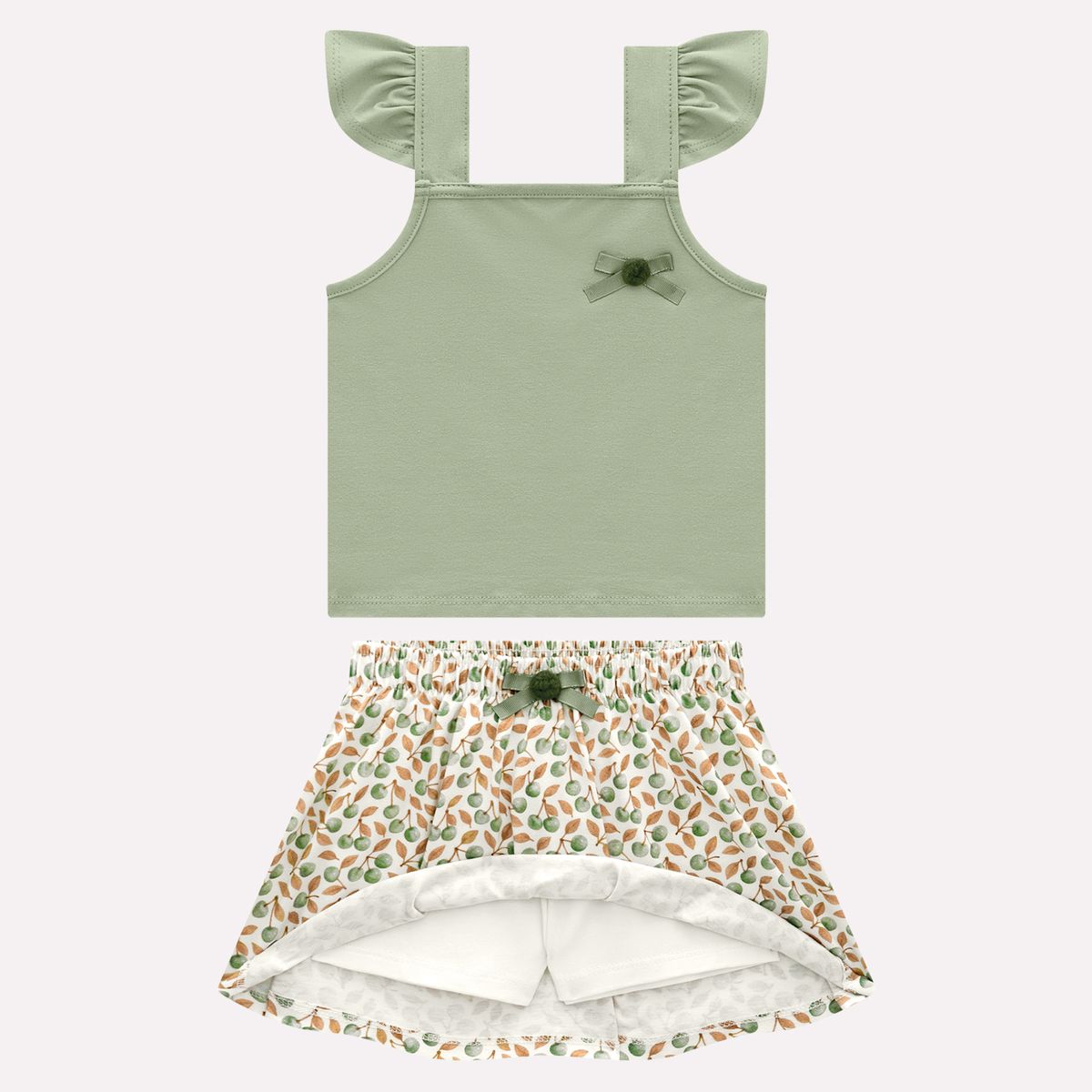 Conjunto verde Short Hojas 2001741