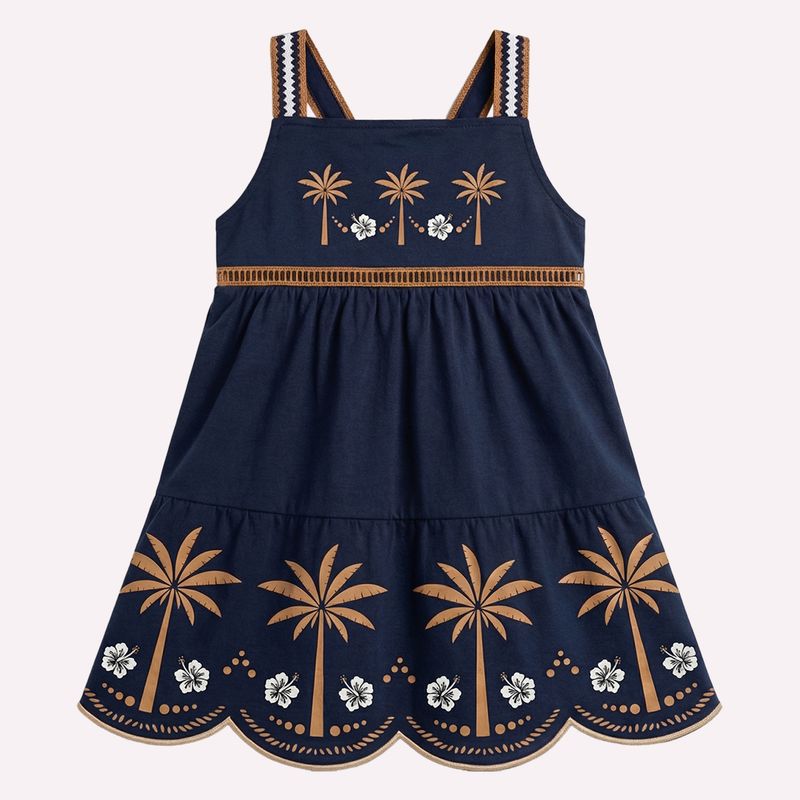 Vestido palmeras azules 6000482