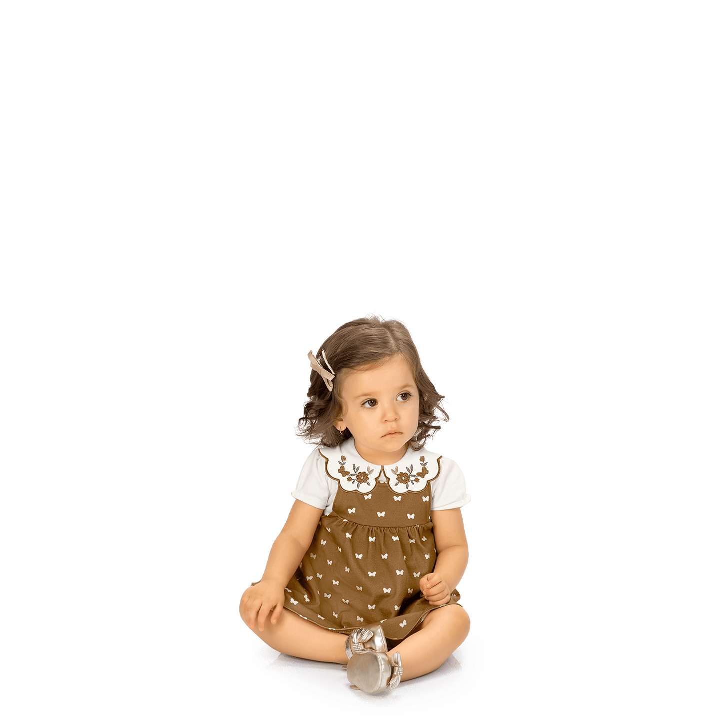 Conjunto vestido marron con  body